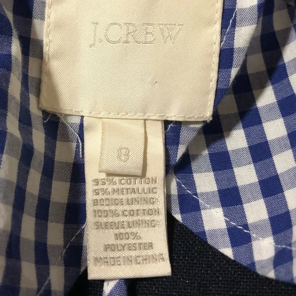 J.Crew Indigo Double Breasted Blazer Sz 8 - Picture 13 of 13